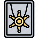 sheriff, badge, police, authority, western