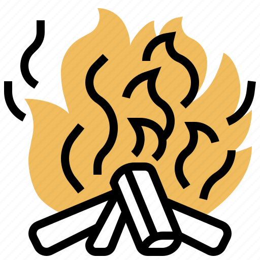 Bonfire, campfire, camping, heat, night icon - Download on Iconfinder