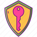 key, lock, security, shield