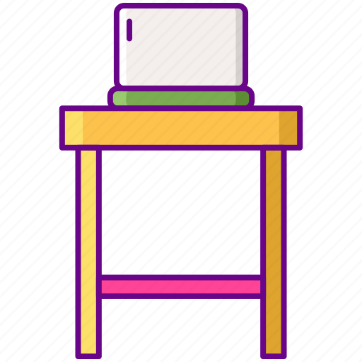 Desk, laptop, standing, table icon - Download on Iconfinder