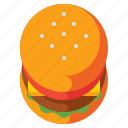 burger, hamburger, food