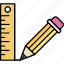 ruler, education, measure, pencil, school, write 