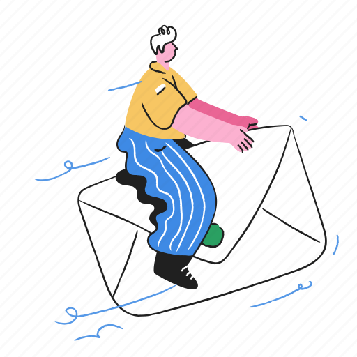 Email, message, mail, envelope, inbox, man, person illustration - Download on Iconfinder