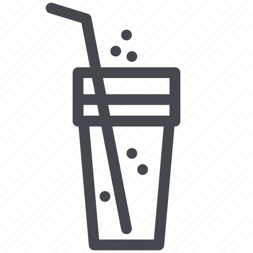 Soda, beverage, drink, glass, straw, water icon - Download on Iconfinder