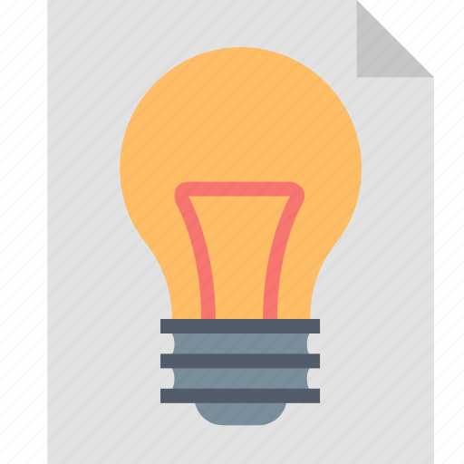 Idea, bulb, content, creative, document, lamp, text icon - Download on Iconfinder