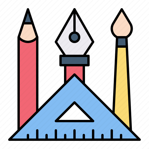 Design tools, pen, pencil, ruler icon - Download on Iconfinder