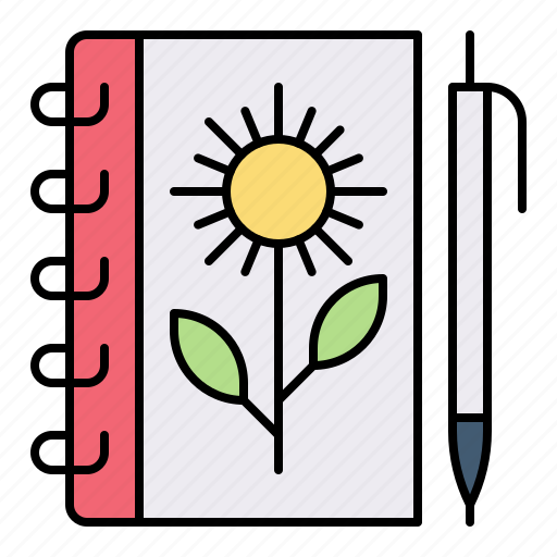 Diary, notebook, pen, write icon - Download on Iconfinder