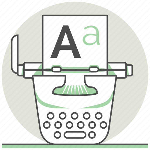 Concept, creative, design, process, typewriter, typography icon - Download on Iconfinder