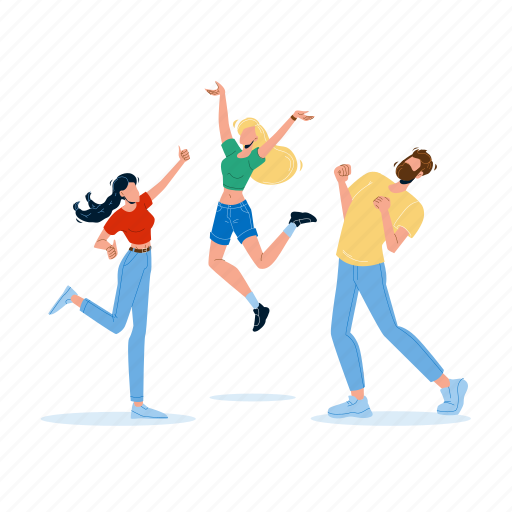 Enthusiasm, happy, people, jumping, emotion, business, employee illustration - Download on Iconfinder