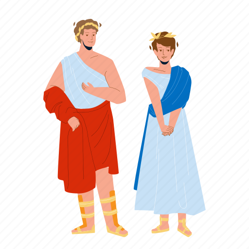 Roman, man, woman, traditional, clothes, legionary, citizen illustration - Download on Iconfinder