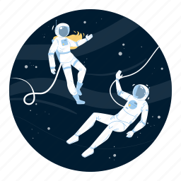 spacesuit, astronauts, flying, outer, space, cosmonauts, man 