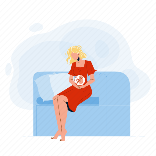 Abortion, pregnant, young, woman, think, pregnancy, girl illustration - Download on Iconfinder