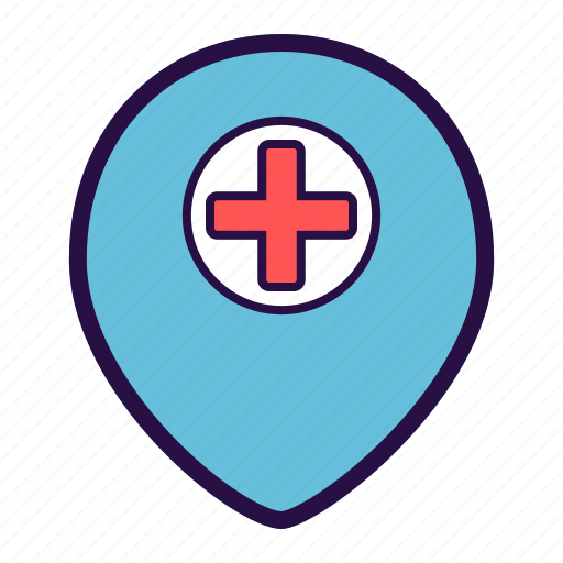 Emergency, health care, hospital, location, marker, pin, pointer icon - Download on Iconfinder