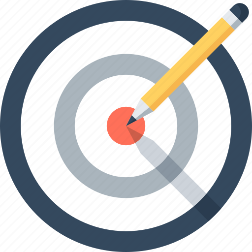 Achievement, design, goal, pencil, target, plan, solution icon - Download on Iconfinder