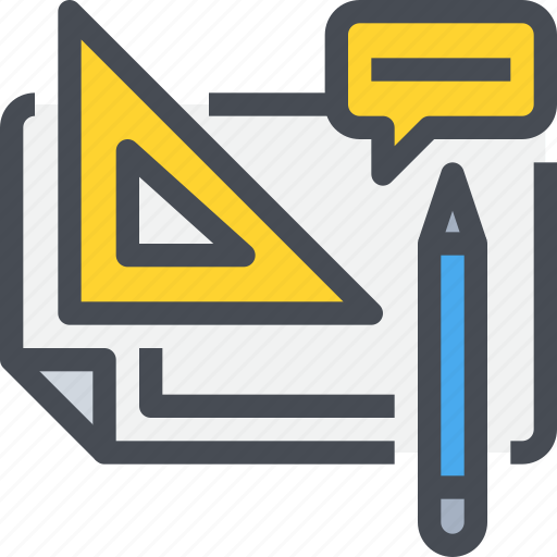 Blue, document, drawing, paper, print icon - Download on Iconfinder