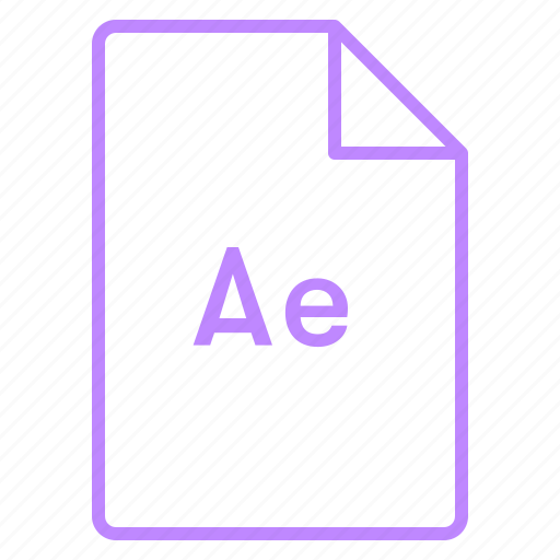 Adobe, after effects, cc, coloured, file, outline icon - Download on Iconfinder