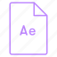 adobe, after effects, cc, coloured, file, outline 