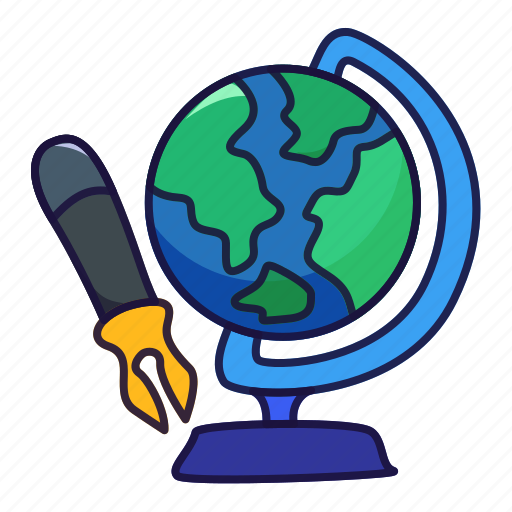 Globe, pen, tools, creative, thinker icon - Download on Iconfinder
