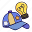 hat, creative, innovation, bulb, smart 