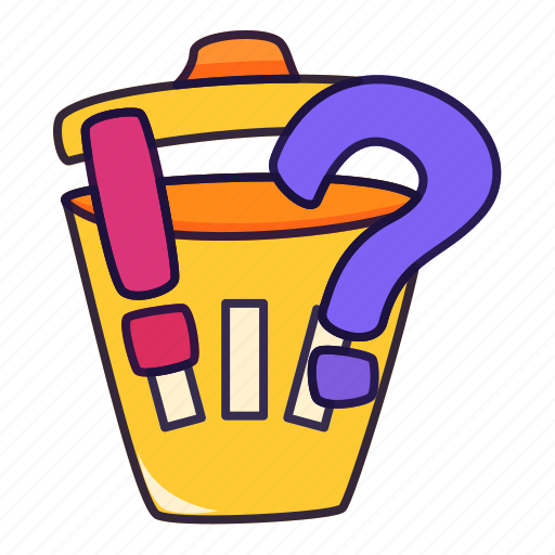 Trash, information, question, faq, remove icon - Download on Iconfinder