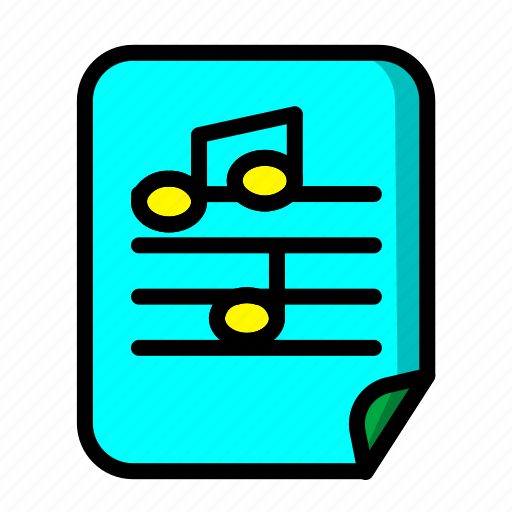 Icon, color, music score, paint icon - Download on Iconfinder