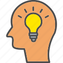 bulb, creative, human, idea, business