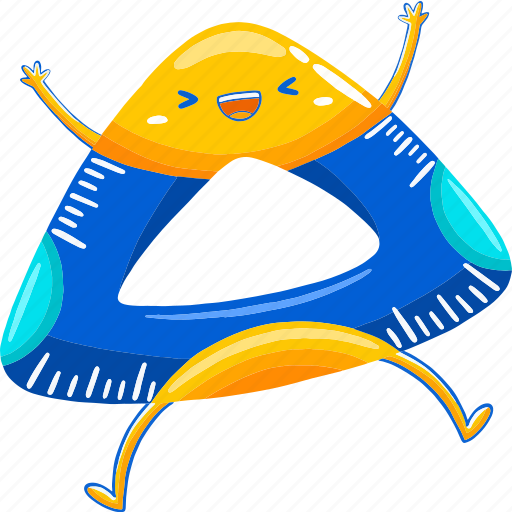 Triangular, ruler, mascot, paint, art, creative, drawing icon - Download on Iconfinder