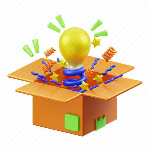 Out, of, the, box, package 3D illustration - Download on Iconfinder