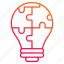 bulb, creative, jigsaw, puzzles, solution 