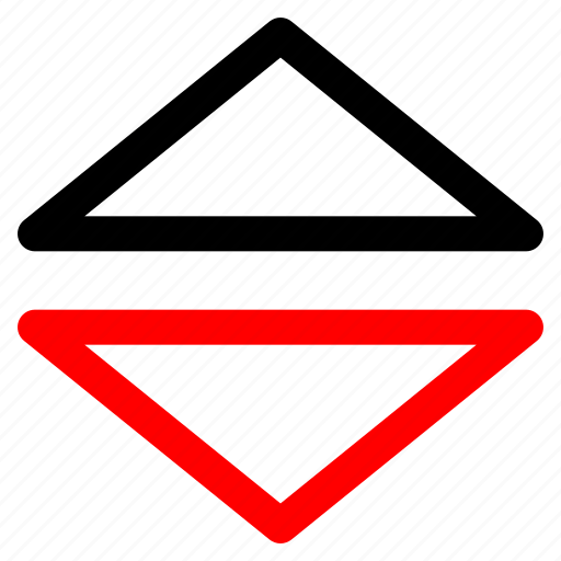 Arrow, arrows, direction, sort, triangular icon - Download on Iconfinder