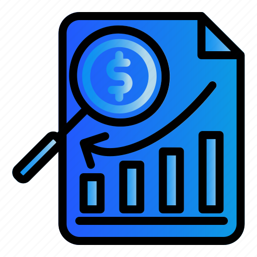 Document, down, finance, search icon - Download on Iconfinder