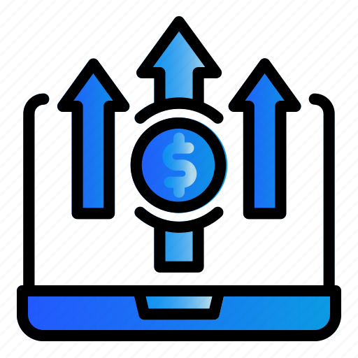 Arrow, laptop, money, traffic icon - Download on Iconfinder