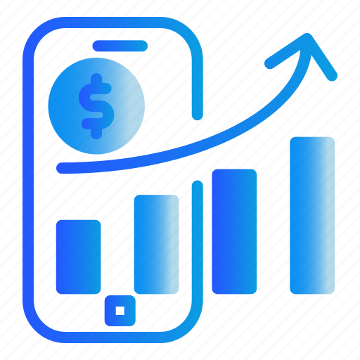 Chart, finance, money, phone, statistic icon - Download on Iconfinder