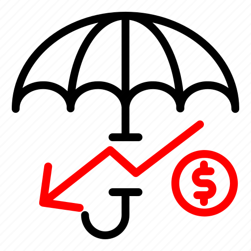 Down, investment, money, protection, umbrella icon - Download on Iconfinder