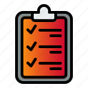 checklist, clipboard, form, note