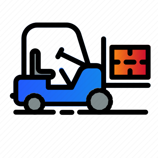 Cargo, forklift, logistic, vehicle icon - Download on Iconfinder
