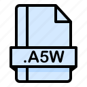 a5w, document, extension, file, format