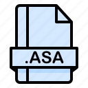 asa, document, extension, file, format