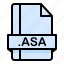 asa, document, extension, file, format 