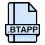 btapp, document, extension, file, format 