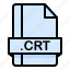 crt, document, extension, file, format 