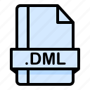 dml, document, extension, file, format