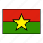 burkina, country, flag 