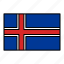 country, flag, iceland 