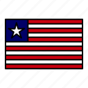 country, flag, liberia