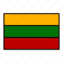 country, flag, lithuania