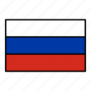 country, flag, russia