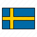 country, flag, sweden