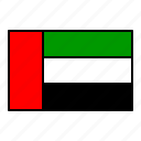 arab, country, emirates, flag, united