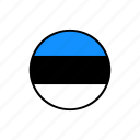 country, estonia, flag
